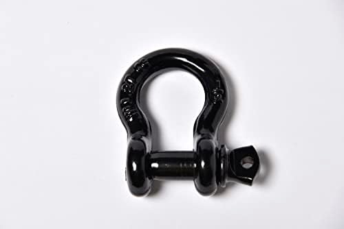 2 Pack Black Rigging 1/2" Bow Shackles D Ring Rugged 10 Ton 22,000 Lbs Breaking Strength, WLL 2 Ton 4400 lbs w 5/8'' Pin Clevis Screw Heavy Duty f Marine Boat Anchor ATV UTV Recovery by Hi-Gear - Image 3