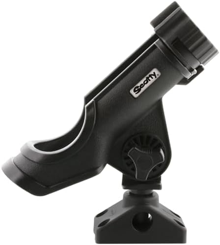 Scotty #230 Powerlock Rod Holder with #241 Side/Deck Mount, Adjustable Boat Fishing Rod Holder, Universal Cradle Design, Side or Deck Mount Installation, Marine-Grade Construction - Image 3