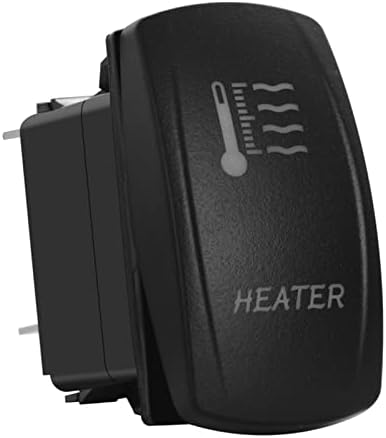 12V 24V Dual RED Led Heater Rocker Switch with Wires 5 PIN ON-Off Toggle Switch for Car Boat Tractor Trailer Van Side by Side Dash - Image 3