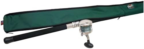 Premium Marine Canvas Fishing Rod Cover Bag Sleeve – Full-Enclosure Rod Protector – Fits One Fishing Rod – Head-to-Head-Zipper Design – Made in USA - Image 4
