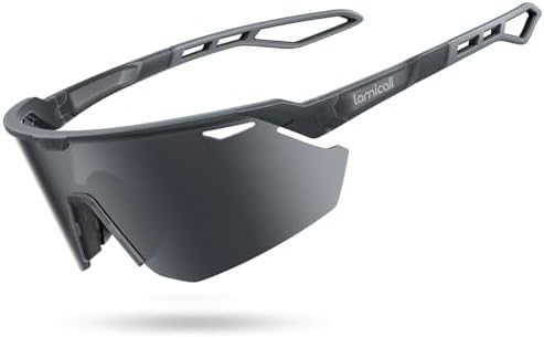 Lamicall 24g Polarized Sports Sunglasses for Men Women - UV400 Protection Sun Glasses for Baseball Running Cycling Fishing by Lamicall