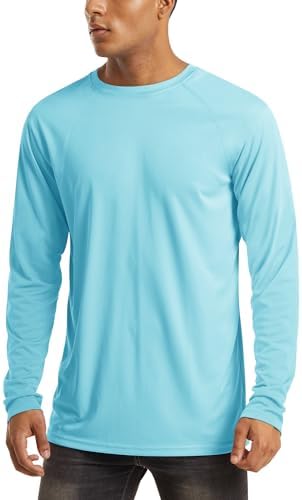 MAGCOMSEN Men's Long Sleeve Shirts UPF 50+ UV Sun Protection Athletic Shirts for Hiking Running Workout Rash Guard by MAGCOMSEN