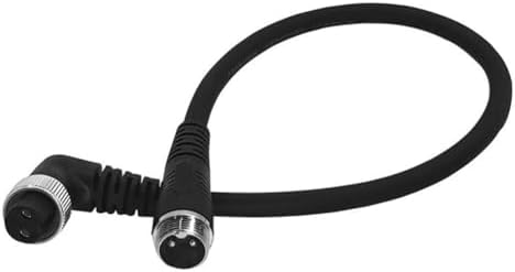 Fishing Reel for Battery Power Cable for DAI-WA Elbow 2 Hole Power Cord Adapter 45cm Black PVC Copper Wire(9 Oclock) - Image 3