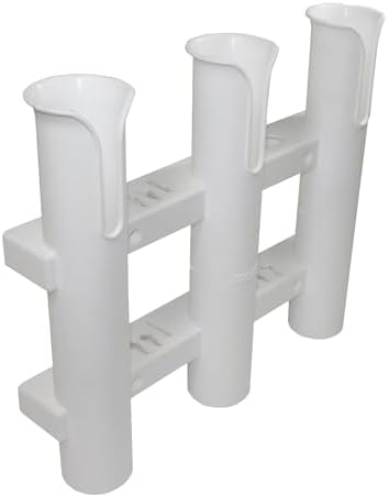 SeaSense 3-Rack Fishing Rod Holder for Your Boat, Pontoon, Garage – Convenient Storage for Fishing Poles, Pliers, Filet Knives & Other Gear – Mounting Hardware Included, Snaps Together Easily by SeaSense