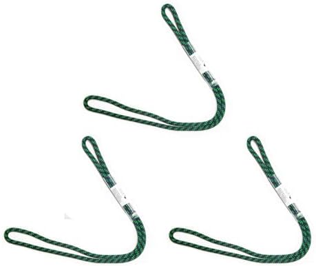 8mm (5/16") Sewn Prusik Loop 18 Inches / 24 Inches - Ideal for Arborist, Firefighting, Rigging, and Rescue Gear Black | 18 inch | Pack of 3 by AINIKEY