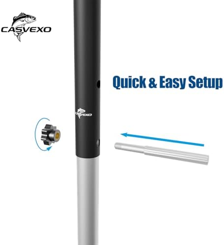 1/2 Pack Aluminum Sand Spikes for Surf Fishing, Beach Fishing Rod Holder, Telescopic and Portable, 2-Stage Adjustable, with Storage Bag - Image 4
