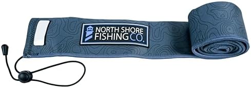Premium Neoprene Fishing Rod Sleeve – Floating, Puncture Resistant, Labeled Protective Sock for Casting, Spinning, Trolling Fishing Rods by NorthShoreFishingCo
