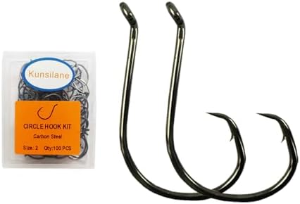Catfishing Circle Hooks-Octopus Fishing Circle Hook for Catfish 50/100 Pack by Kunsilane