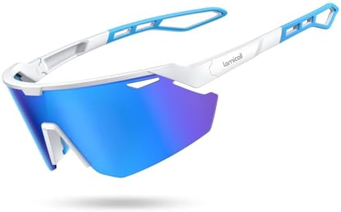 Lamicall 24g Polarized Sports Sunglasses for Men Women - UV400 Protection Sun Glasses for Baseball Running Cycling Fishing by Lamicall