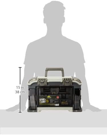 Plano Elite Series Ultimate Angled Tackle System, Graphite & Sandstone, Includes 6 StowAway Utility Boxes, Premium Tackle Storage for Fishing Gear and Accessories, Waterproof Case - Image 3