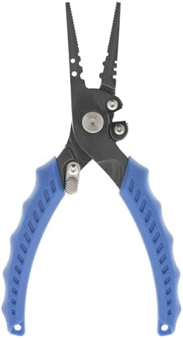 Reaction Tackle Fishing Pliers, Stainless Steel Saltwater Pliers with Braid Cutter, Hook Remover and Crimper, PTFE Coated Coated with Sheath and Lanyard - Image 2