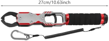 Red Aluminum Fish Gripper with Digital Scale for Fishing (Red) - Image 2