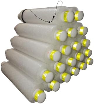 Rhodes Fishing Jugs 20 Pack - 7ft Nylon line - Catfish Noodle Jugs - Hooks for Catfish, Bass, Lake Fish - Made in the USA - Ready to Go - Kayaking - Multicolor, Blue, Red by Unknown