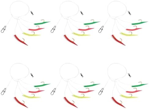 Clarkspoon Mackerel Tree Rig - 6 Pack - Rig for Trolling or Jigging Spanish Mackerel, Bluefish, Seabass and More by Clarkspoon
