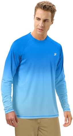 Roadbox Men's UPF 50+ UV Sun Protection Shirts, Long Sleeve Swim Rash Guard - Image 3