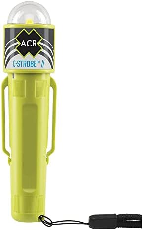 ACR C-Strobe LED Life Jacket Emergency Signal with Clip & Velcro Strap, USCG & Solas Approved. Requires AA Batteries (Card 3965.1) for Emergency signaling. by ACR