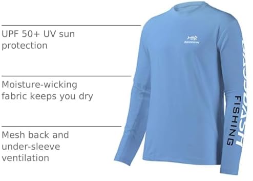 BASSDASH Fishing T Shirts for Men UV Sun Protection UPF 50+ Long Sleeve Tee T-Shirt - Image 4