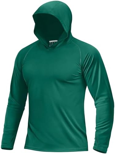 Boladeci Men's UPF 50+ Sun Protection Lightweight Hoodie Shirts Long Sleeve Fishing Shirt SPF UV Hiking Swim by Boladeci