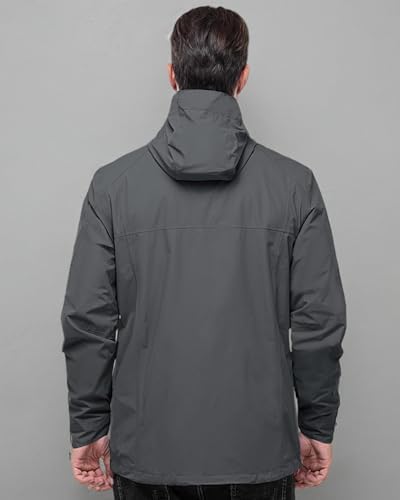 Outdoor Ventures Men's Packable Rain Jacket Waterproof Lightweight Raincoat - Image 7