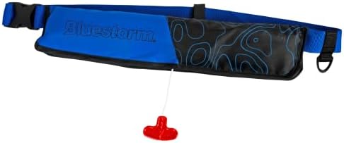 BLUESTORM Cirro 16 Manual Inflatable Belt Pack for Adults | US Coast Guard (USCG) Approved Life Jacket Waist Belt PFD for SUP Paddleboarding, Fishing & Kayaking by Bluestorm