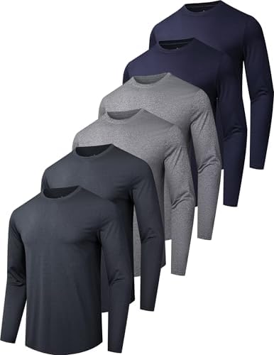 OYGSieg 6/7 Pack Men's Quick Dry Long Sleeve UPF50+ Sun Shirts by OYGSieg