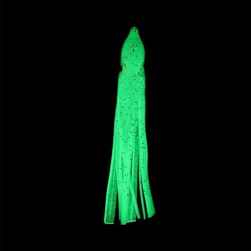 Fishing Squid Skirts, Glow Soft Plastic Trolling Lures Luminous -Fitting for (Bass/Trout/Salmon/Saltwater/Fishing Bait) - Image 4
