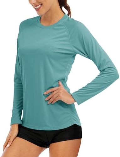 MAGCOMSEN Women's Long Sleeve Shirts UPF 50+ Sun Protection Shirts for Hiking Fishing Workout Rash Guard by MAGCOMSEN