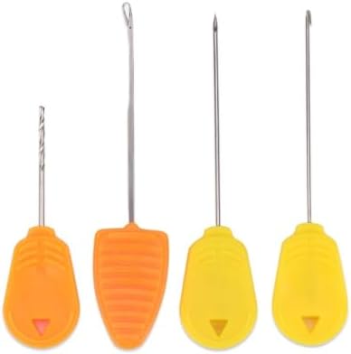 4PCS Stainless Steel Carp Fishing Bait Needle Kit - Multi-Tool Set for Baiting, Drilling & Rigging,3.54-3.74in, Angling Accessories‌ by Chiffonade