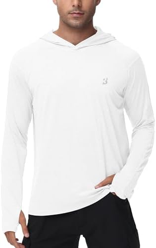 Roadbox Men's UPF 50+ Fishing Shirts, Long Sleeve UV Sun Protection Hoodie by Roadbox