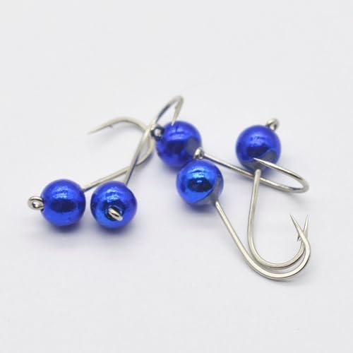 ALICHINO Tungsten Fly Tying Jig Heads for Fly Fishing Small Round Ball Crappie Jig Heads Tungsten Nano Jigs Kit Tungsten Beads with Hook - Image 2