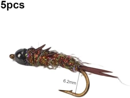 5pcs Nymph Stonefly Fly Lures 10# Hook Freshwater Saltwater - Image 5