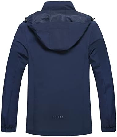Men's Lightweight Waterproof Rain Jacket,Shell Hooded Outdoor Raincoat Hiking Windbreake jacket - Image 3