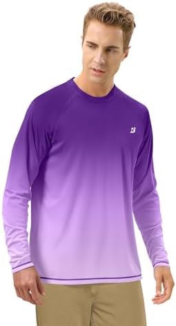 Roadbox Men's UPF 50+ UV Sun Protection Shirts, Long Sleeve Swim Rash Guard - Image 3