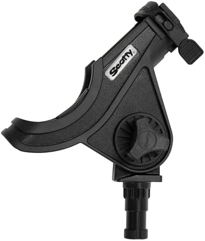 Scotty #279-BK Baitcaster/Spinning Rod Holder without Mount, Black by Scotty