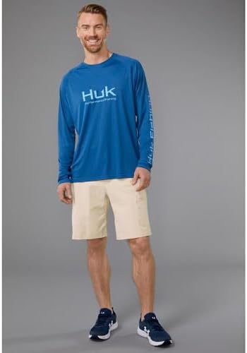 HUK Men's Pursuit Vented Long Sleeve Fishing Shirt (+30 UPF) - Image 3
