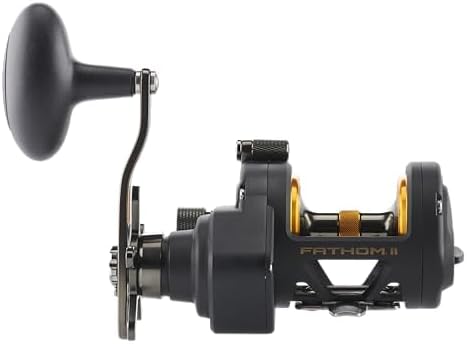Penn Fathom II Star Drag Conventional Fishing Reel, Black Gold, 25N - Image 3