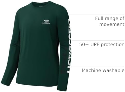 BASSDASH Fishing T Shirts for Men UV Sun Protection UPF 50+ Long Sleeve Tee T-Shirt - Image 3