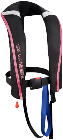 Automatic Inflatable Life Jacket,Preserver PFD for Adults,Life Vest for Adult,Supports Weight up to 330 pounds by NAUTISHIELD