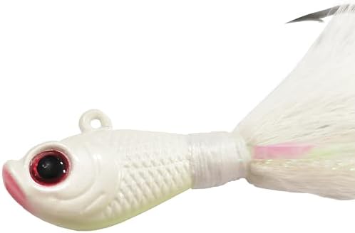 KMUCUTIE 5 pcs bucktail Jigs Saltwater or Freshwater Bait,for bass flounder fluke Striper Fishing Lure - Image 3
