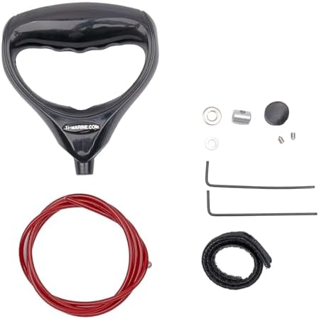 T-H Marine G-Force Handle - Heavy-Duty Trolling Motor Replacement with Cushioned Grip, Reliable Lift and Release System, Durable Nylon Jacketed Cable for Serious Anglers - Black by T-HMarine