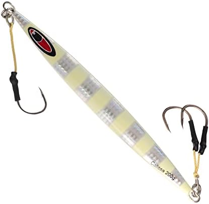 CalissaOffshore® Speed Jig 80g - 550g Tuna Rigged 3/0 + 7/0 Assist Hooks Butterfly - Vertical Speed Lure Slow Pitch Flat 150g 250g 400g by CalissaOffshoreTackle