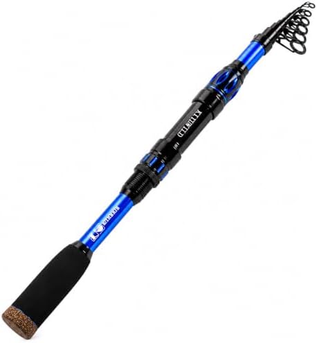 TORVEX Telescopic Fishing Rod,Travel Spinning Rod with Ceramic Guides, Stainless Steel Reel Seat, EVA Handle, Portable Collapsible for Bass Trout Catfish, Freshwater Saltwater, 6-9FT by KITHWILD