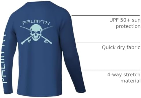 Palmyth Fishing Shirts for Men Long Sleeve UPF 50+ T Shirt Sun Protection - Image 4