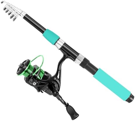 Telescopic Fishing Rod and Reel Combo Set, 2PCS Collapsible Fishing Poles, Fishing Kit with Spinning Reel, Travel Saltwater Freshwater Fishing Gear for Adults Beginners - Image 4