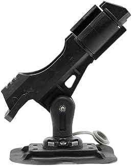 Extreme Max 3006.8618 Fishing Rod Holder with Easy-Install Universal Mounting Bracket for Inflatable Boat, Black - Image 2