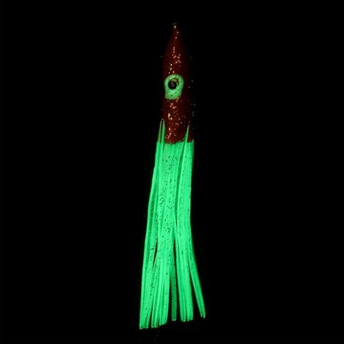 Fishing Squid Skirts, Glow Soft Plastic Trolling Lures Luminous -Fitting for (Bass/Trout/Salmon/Saltwater/Fishing Bait) - Image 4