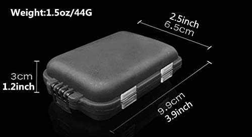 2x Small Hard Fishing Tackle Box Portable Case Hooks Lure Baits Storage Box Containers For Storing Swivels Jigs Hooks Sinker,10 Compartments (Black) - Image 3