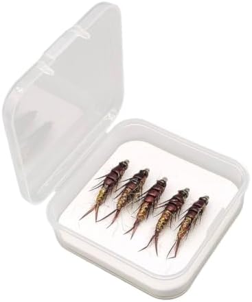 5pcs Nymph Stonefly Fly Lures 10# Hook Freshwater Saltwater - Image 2
