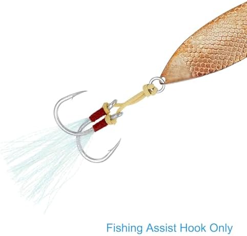 PATIKIL Fishing Assist Hooks Kit, Double Assist Jigging Hook with Glow Tassel for Slow Pitch Jigs Vertical Jigging Lure - Image 5