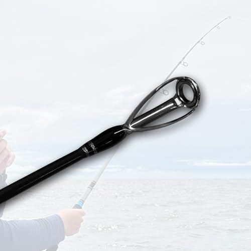 Fiblink 3-Piece Spinning Rod Heavy Spinning Fishing Rod Portable Fishing Rod Graphite Spin Rod (30-50 Pound Test) - Image 4